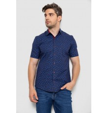 Сорочка чоловіча з принтом, колір синій, 214R7306