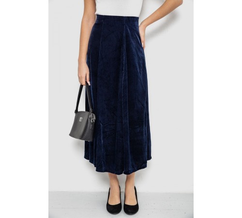 Спідниця оксамитова годе, колір синій, 167R375