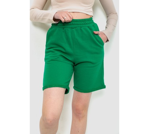Шорты женские, цвет зеленый, 102R7721