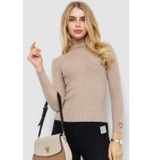 Гольф жіночий в рубчик, колір бежевий, 204R051