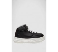 Кроссовки женские зимние на меху, цвет черно-белый, 248RCX686