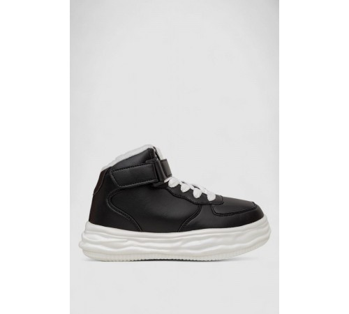 Кроссовки женские зимние на меху, цвет черно-белый, 248RCX686