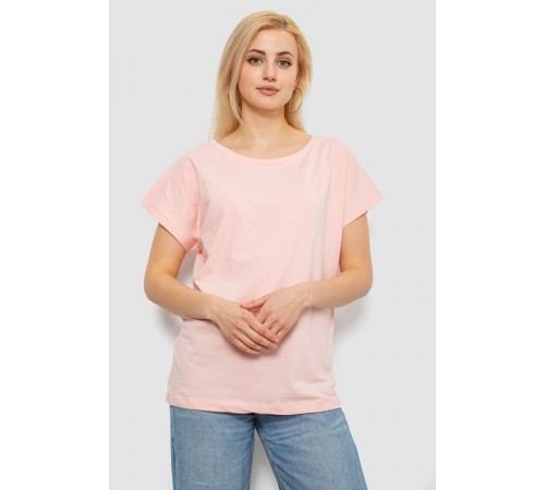 Футболка женская однотонная, цвет персиковый, 244R2300