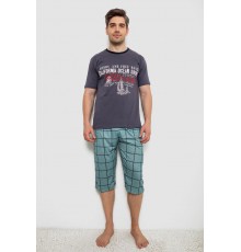 Піжама чоловіча з принтом, колір сірий, 243R2011