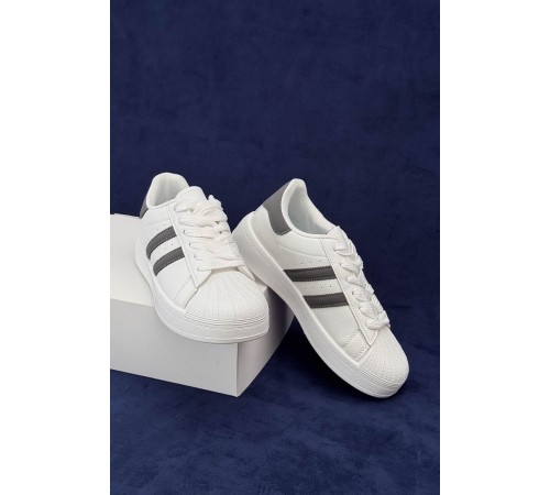 Кросівки жіночі демісезонні, колір біло-сірий, 248RBK10