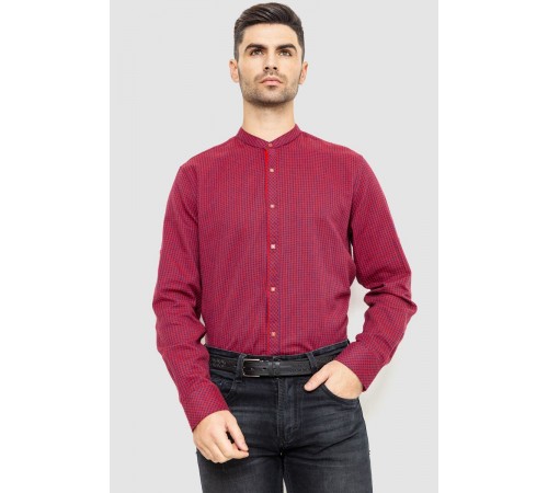 Сорочка чоловіча в клітинку байкова, колір червоно-синій, 214R99-34-022
