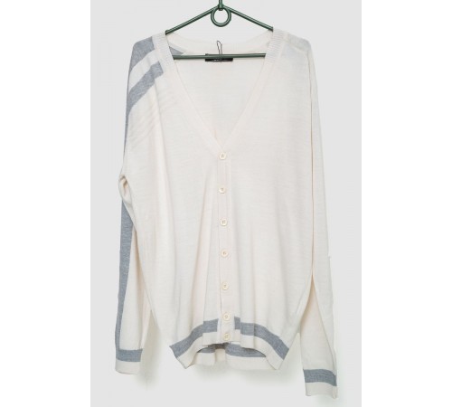 Кофта чоловіча на ґудзиках, колір молочний, 244R6180