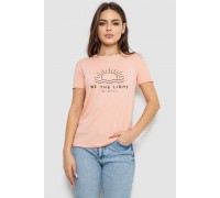 Футболка жіноча з принтом, колір персиковий, 244R601