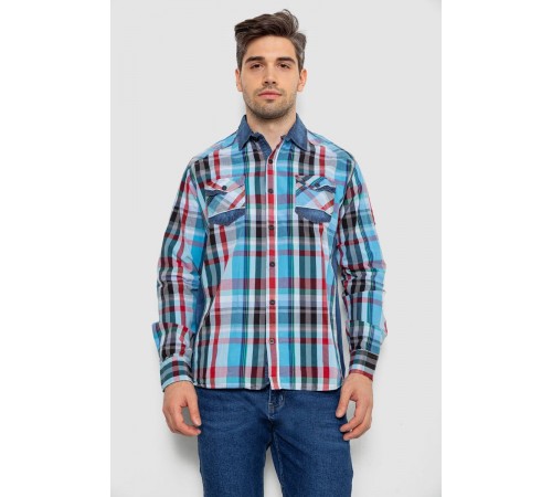 Сорочка чоловіча з довгим рукавом 214R755, колір Блакитний