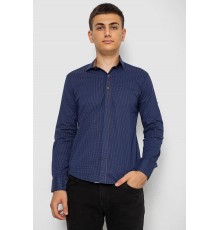 Сорочка чоловіча з принтом, колір синій, 214R7031