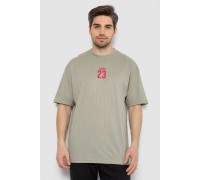 Футболка чоловіча з принтом, колір оливковий, 244R7024