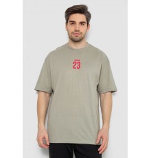 Футболка чоловіча з принтом, колір оливковий, 244R7024