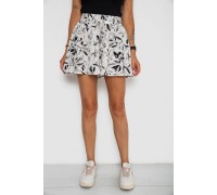 Шорты женские с принтом, цвет белый, 102R5256-7