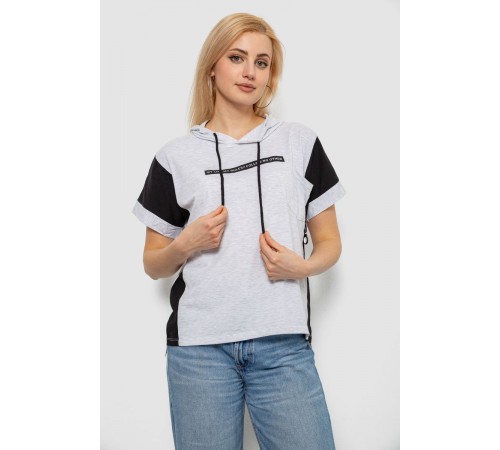 Футболка жіноча з принтом, колір сірий, 244R2311-5