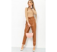 Лосины женские кожзам, цвет коричневый, 164R669