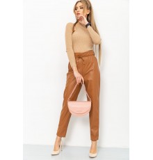 Лосини жіночі шкірозамінник, колір коричневий, 164R669