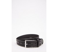 Чоловічий ремінь з класичною пряжкою, чорного кольору, 196R35Y1W5-1