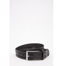 Чоловічий ремінь з класичною пряжкою, чорного кольору, 196R35Y1W5-1