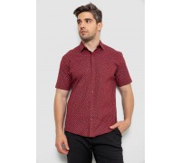 Рубашка мужская с принтом, цвет бордовый, 214R7306