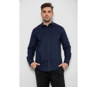 Сорочка чоловіча однотонна, колір синій, 214R7466-1