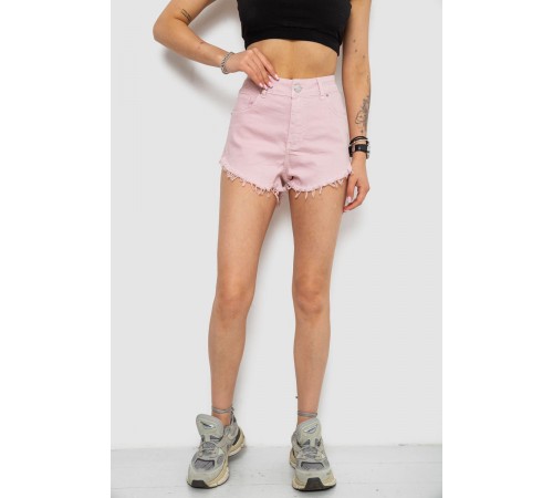 Шорти джинсові жіночі, колір пудровий, 182R1076