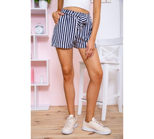 Жіночі шорти, в синьо-білу смужку, 172R009-1