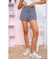 Жіночі шорти, в синьо-білу смужку з поясом, 172R009