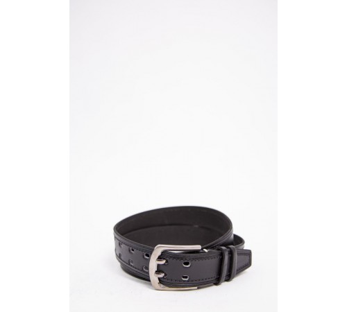 Чоловічий ремінь з класичною пряжкою, чорного кольору, 196R40U122