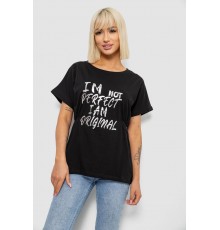 Футболка женская с принтом, цвет черный, 244R2349-5