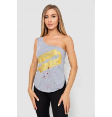 Майка жіноча зі стразами, колір сірий, 247R029