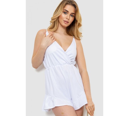 Комбінезон жіночий однотонний 204R0060, колір Білий