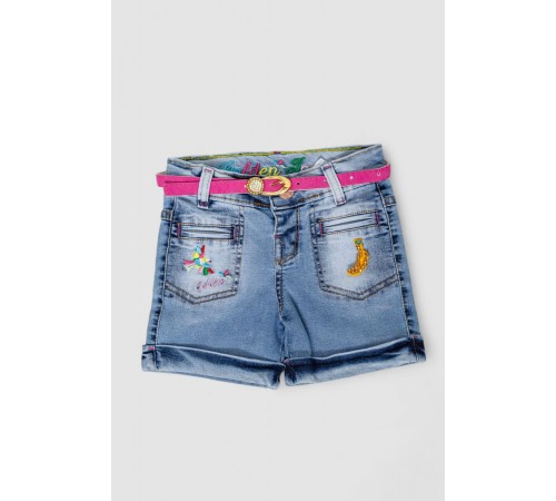 Шорти джинсові для дівчинки, колір синій, 247R1210-1