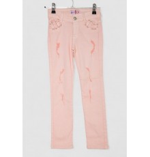 Джинси для дівчинки, колір персиковий, 247R10041