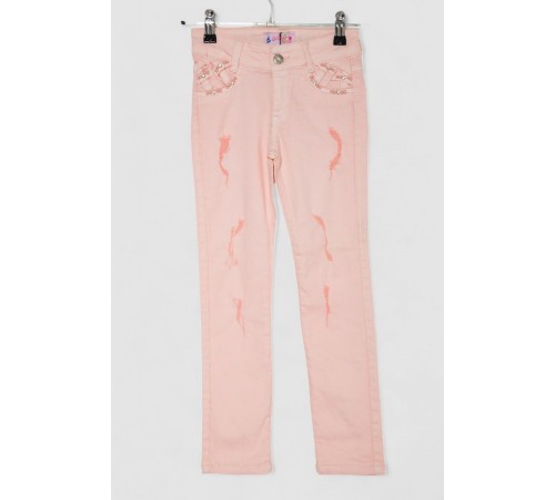 Джинси для дівчинки, колір персиковий, 247R10041