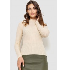 Гольф жіночий однотонний, колір світло-бежевий, 204R016