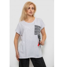 Футболка женская с принтом, цвет серый, 244R2412