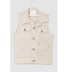Жилетка дитяча для дівчаток, колір бежевий, 247R10028