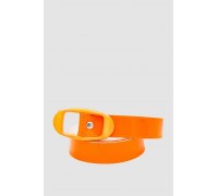 Ремень женский лаковый, цвет оранжевый, 196R2010W10