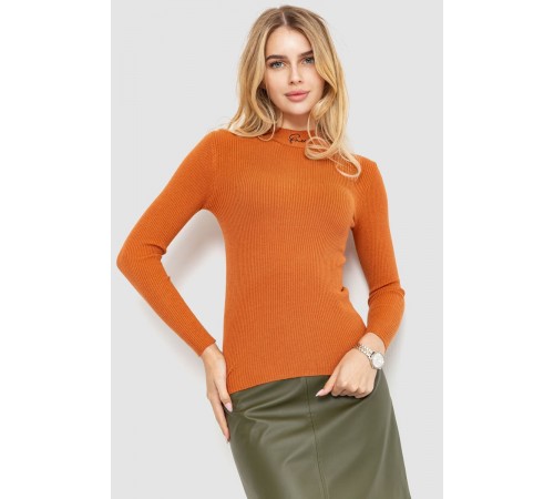 Водолазка трикотажна жіноча, колір теракотовий, 204R035