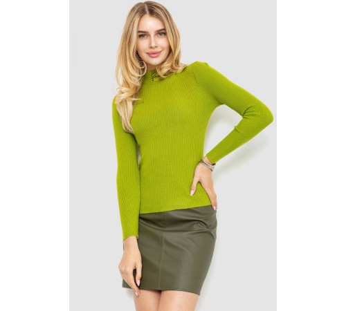 Водолазка трикотажна жіноча, колір оливковий, 204R035