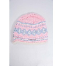 Дитяча шапка, рожевого кольору з узором, 167R7781