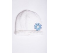 Дитяча шапка молочно-блакитного кольору, з декором, 167R7802-1