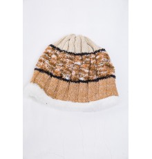 Дитяча шапка, бежево-коричневого кольору, з вовни, 167R7777