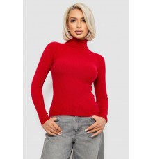 Стильний жіночий гольф у рубчик, колір бордовий, 204R001