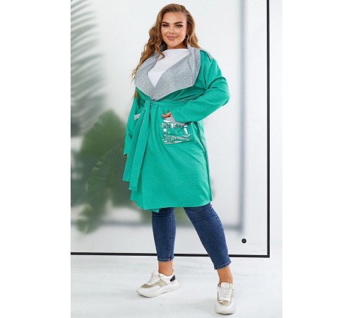 Кардиган жіночий, колір зелений, 257R5012