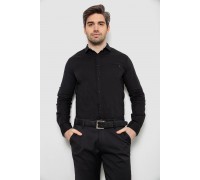 Рубашка мужская однотонная, цвет черный, 186R2072