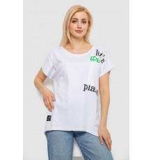 Футболка жіноча з принтом, колір білий, 244R2415