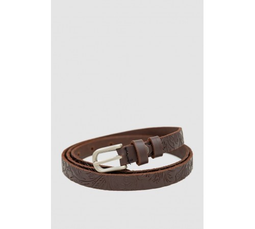 Ремінь жіночий тонкий, колір темно-коричневий, 196R15Y0W16