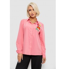 Сорочка жіноча класична з аплікацією, колір рожевий, 230R014-2