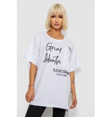Футболка жіноча з принтом, колір білий, 244R2501